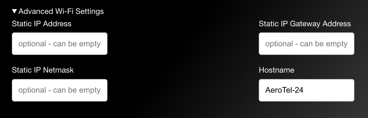 Advanced Wi-Fi Settings